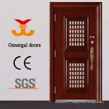 Steel safety exterior door with opening window